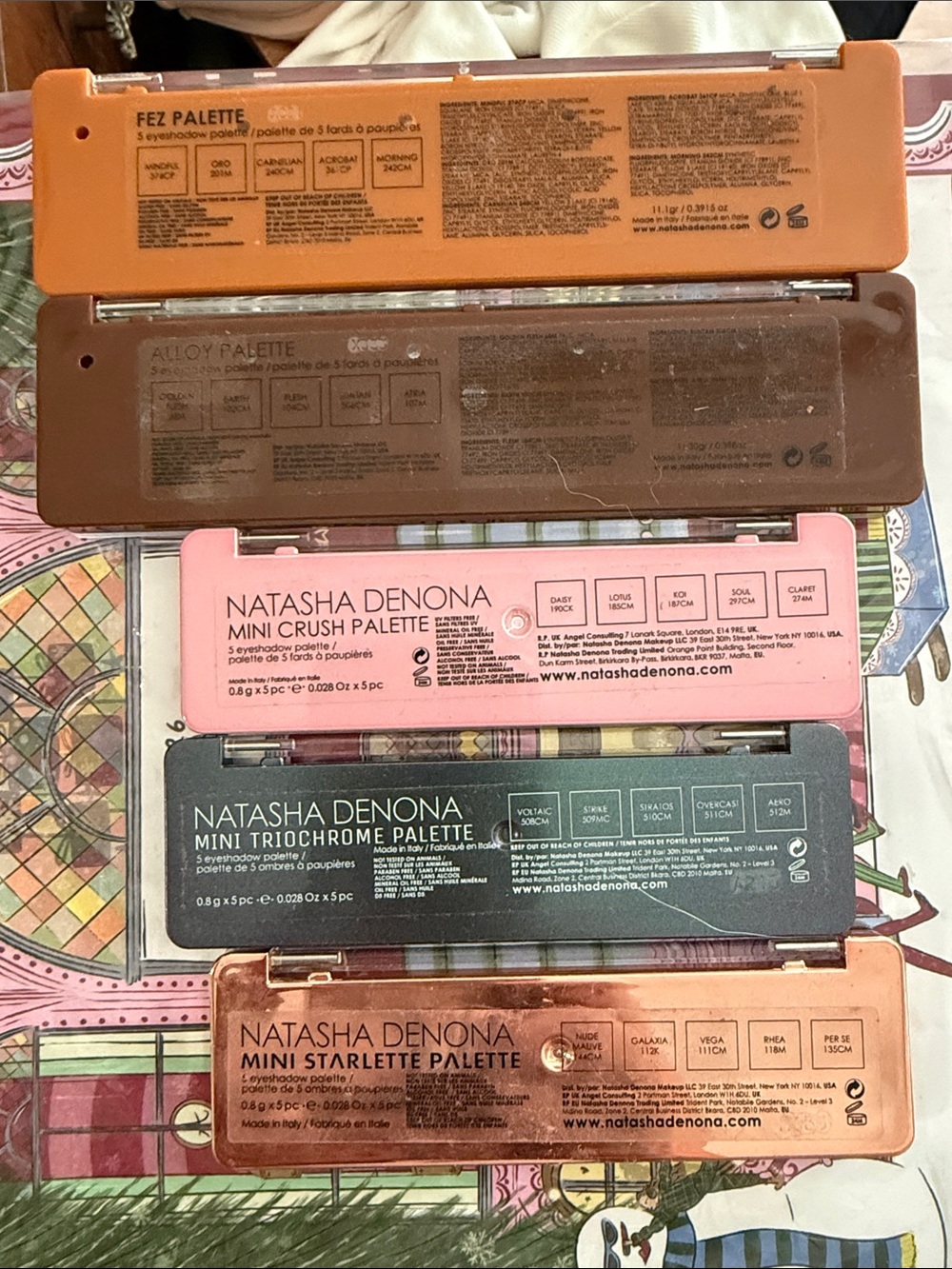 Natasha Denona Mini Palettes - Brown, Gold, Orange, Pink & Blue Shades - Picture 2 of 3